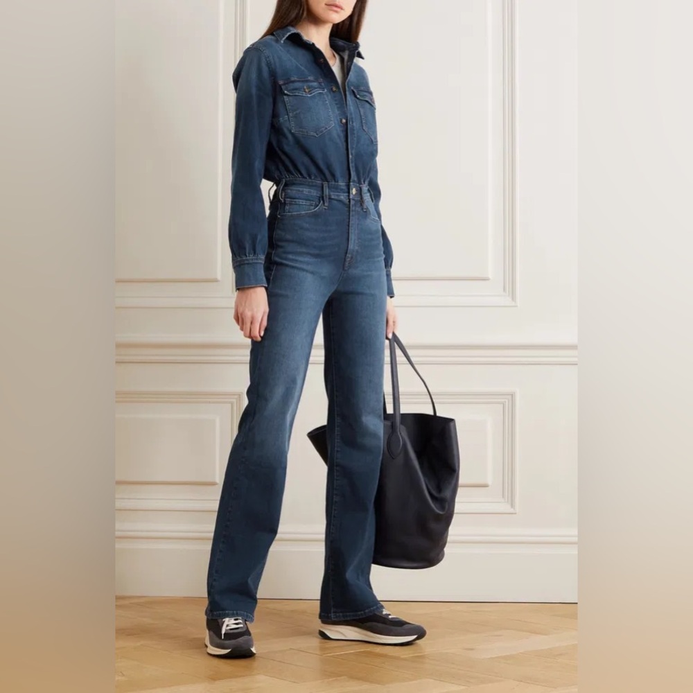 Frame Le Jane Stretch-Denim Jumpsuit